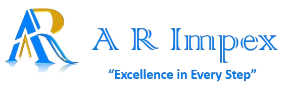 "A R Impex Logo with Tagline – Representing Our Brand Identity and Core Values"